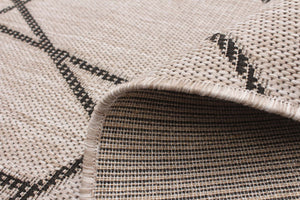 Sisal Abstract Silver-Black