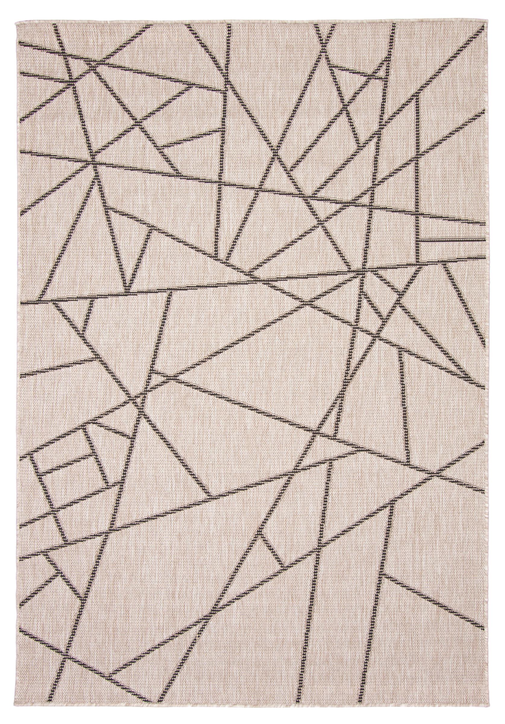 Sisal Abstract Silver-Black