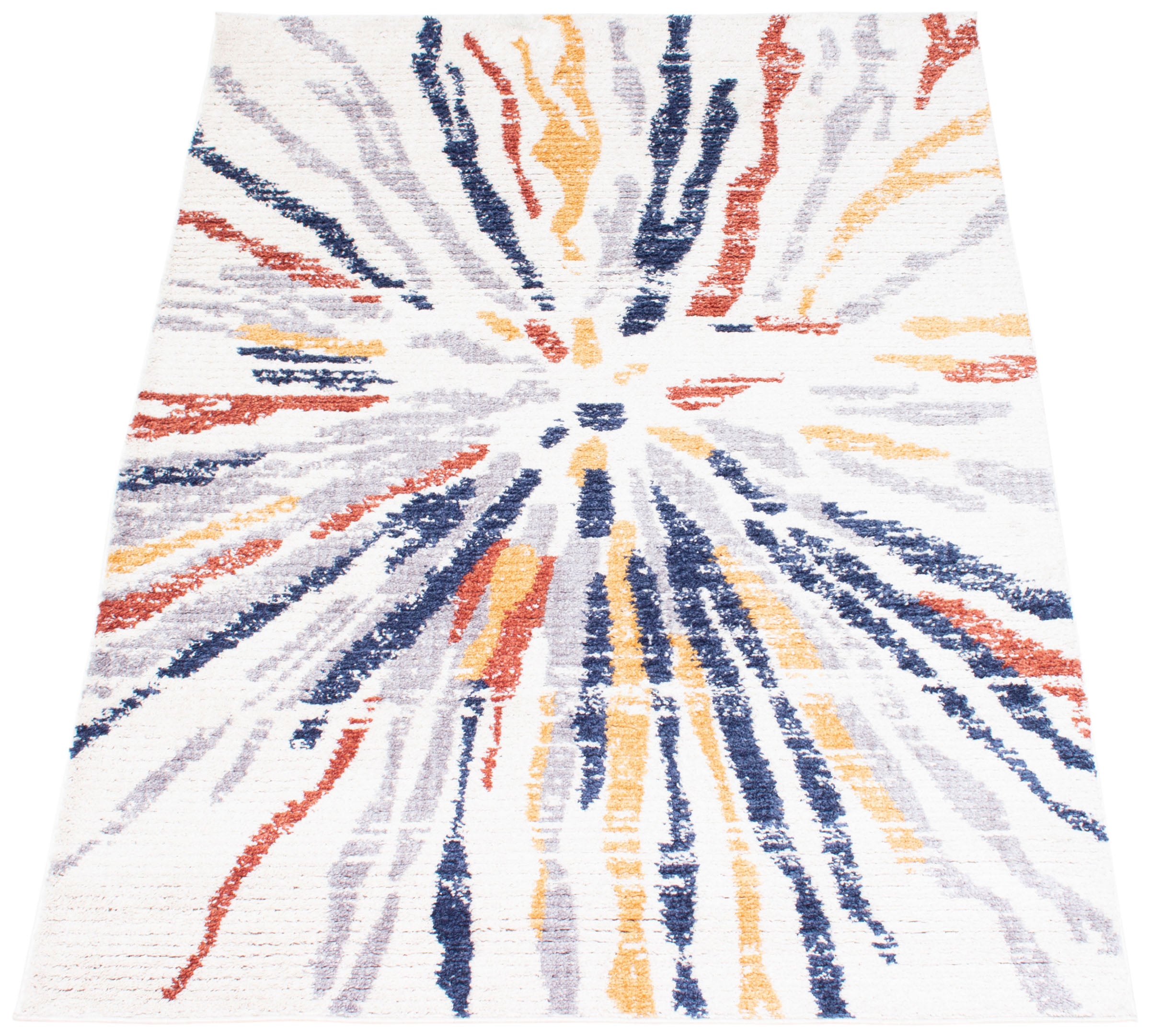 Morocco Sunburst Navy/White