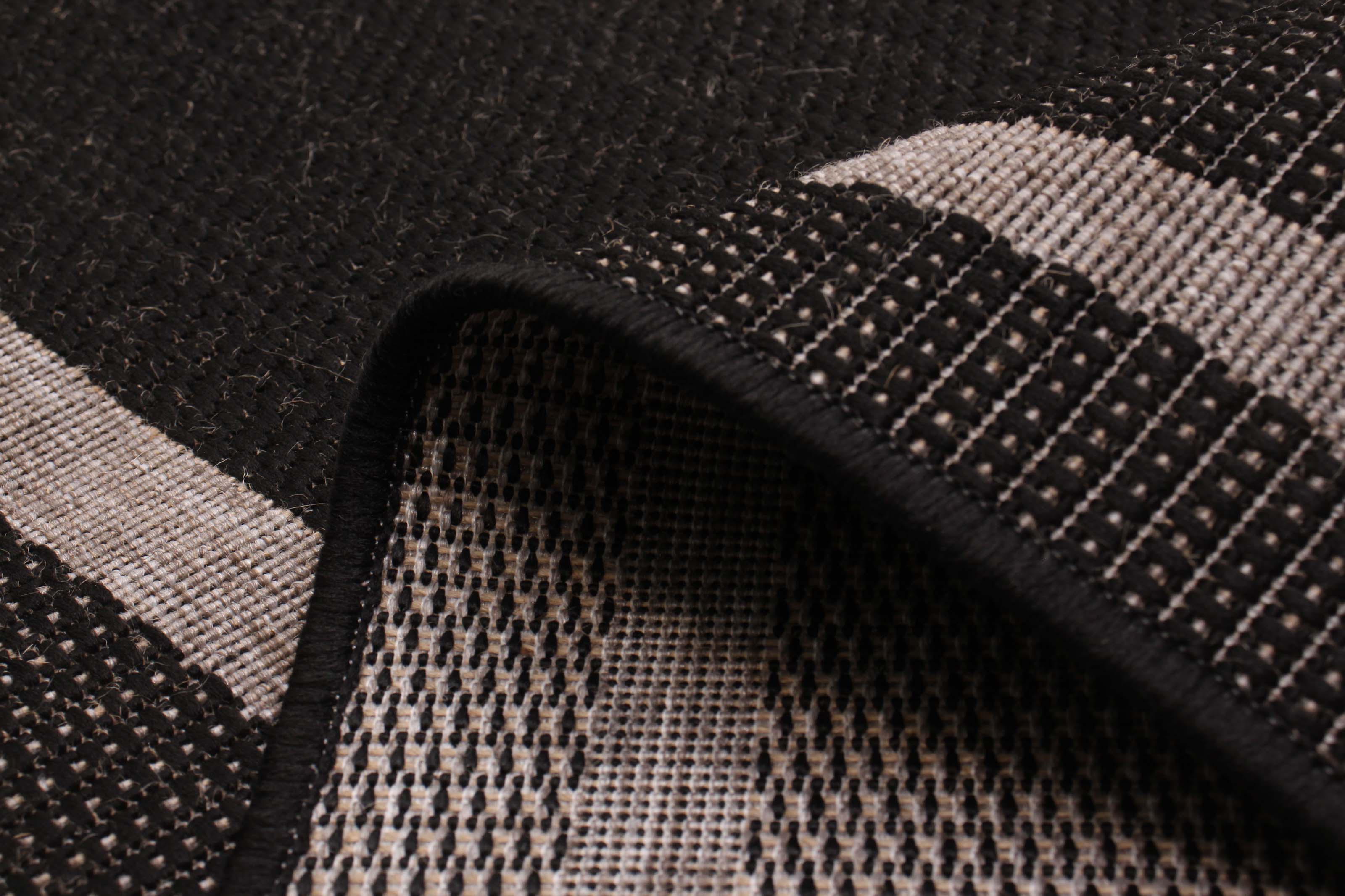 Jute Natura Black Grey
